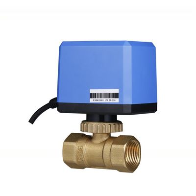 Fan Coil Electric Actuated Spring Return Actuator DN50 Brass 3 Way Motorized Ball Valve