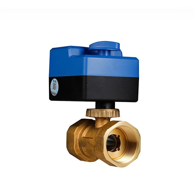 220V Power Consumption 2 Way Brass Valve for Air Conditioning PVC Motorized Ball Valve
