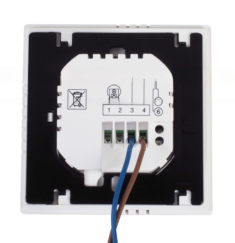 86mm*86mm*16mm EU Standard Touch Screen LCD WiFi Mobile Control Room Thermostat for HVAC