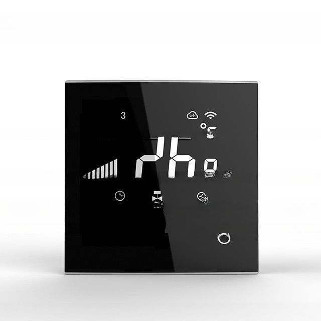 Full Touch Screen Thermostat for Programmable Heating and Cooling of Fan Coil Unit